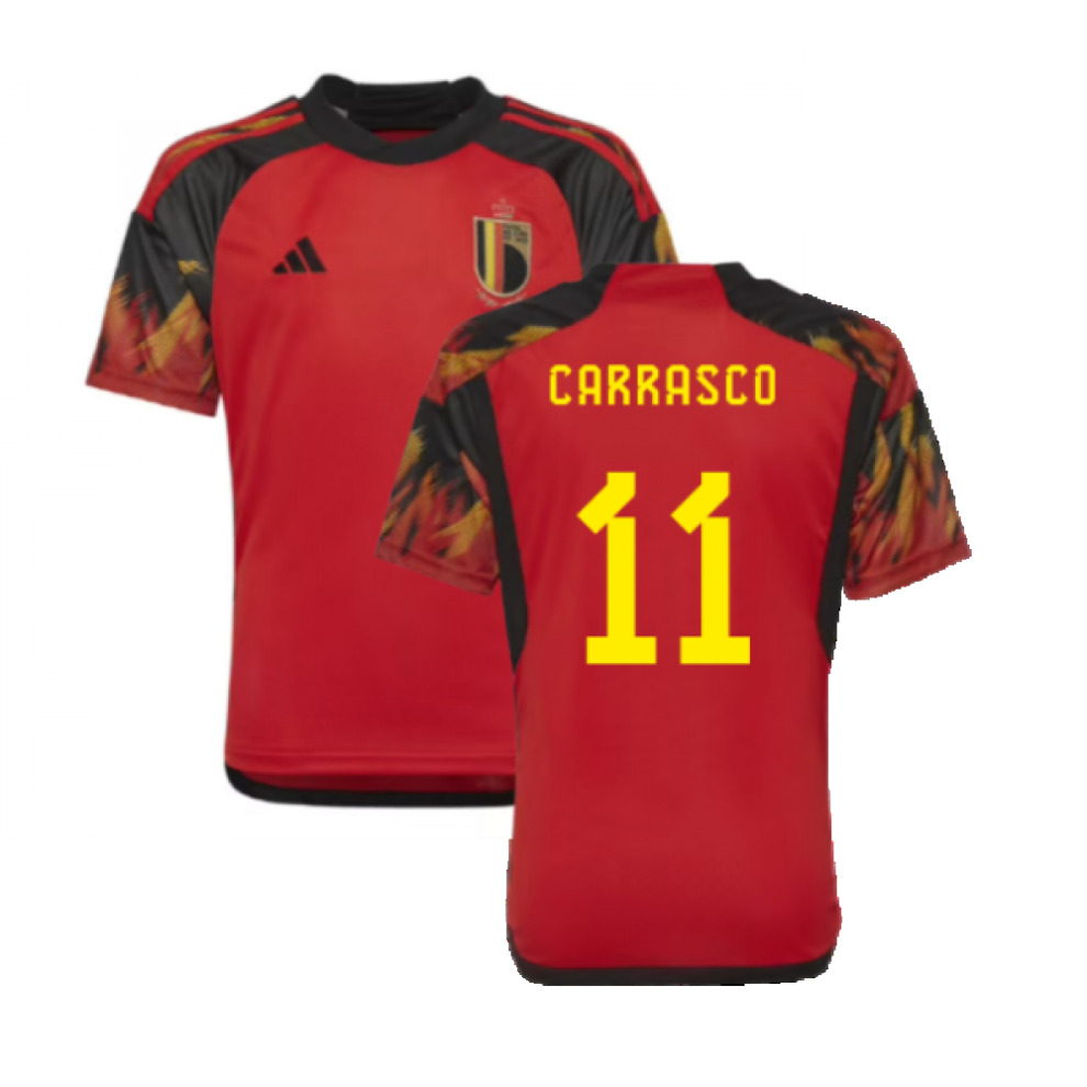 Adidas (Xlb) 2022-2023 Belgium Home Shirt (Kids) (Carrasco 11)