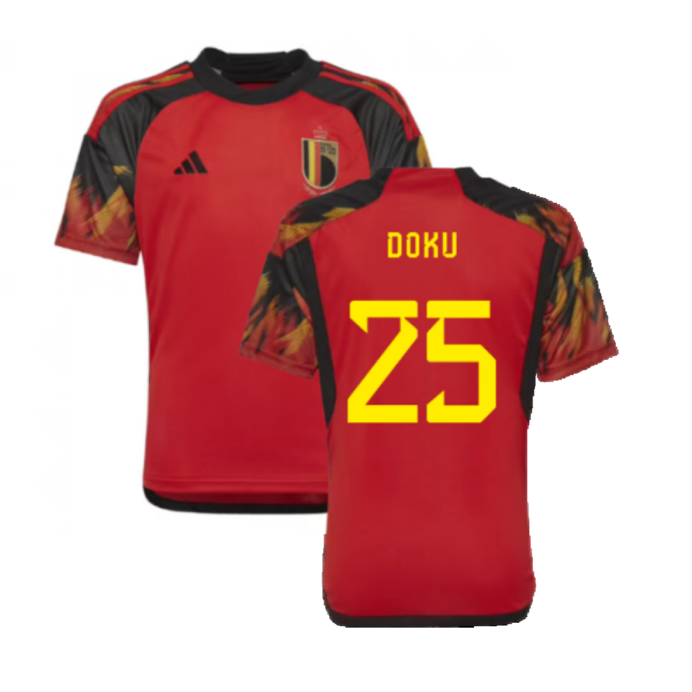 Adidas (Xlb) 2022-2023 Belgium Home Shirt (Kids) (Doku 25)