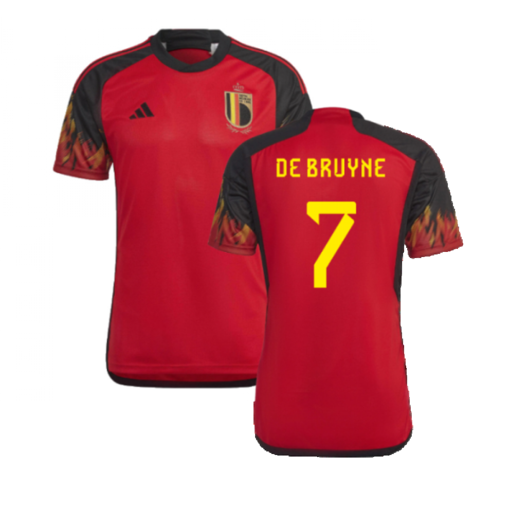 Adidas (Xs) 2022-2023 Belgium Home Shirt (De Bruyne 7)