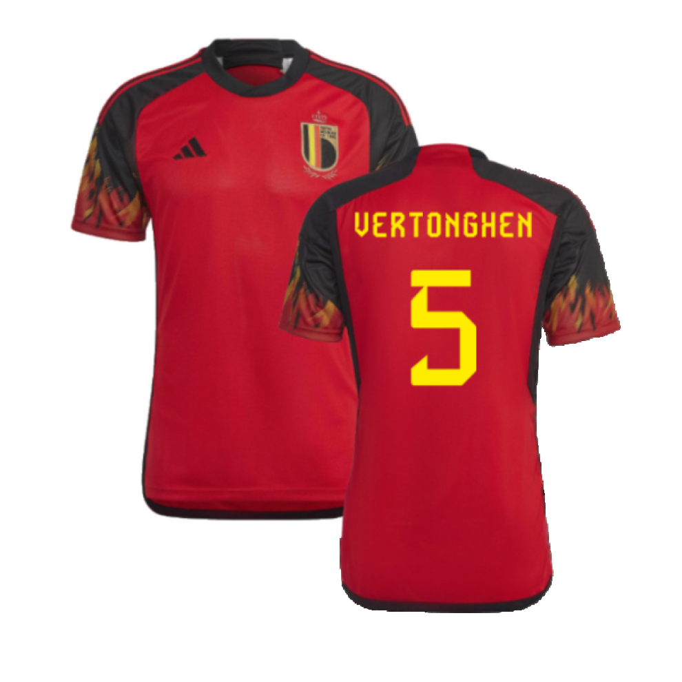 (XL) 2022-2023 Belgium Home Shirt (Vertonghen 5)