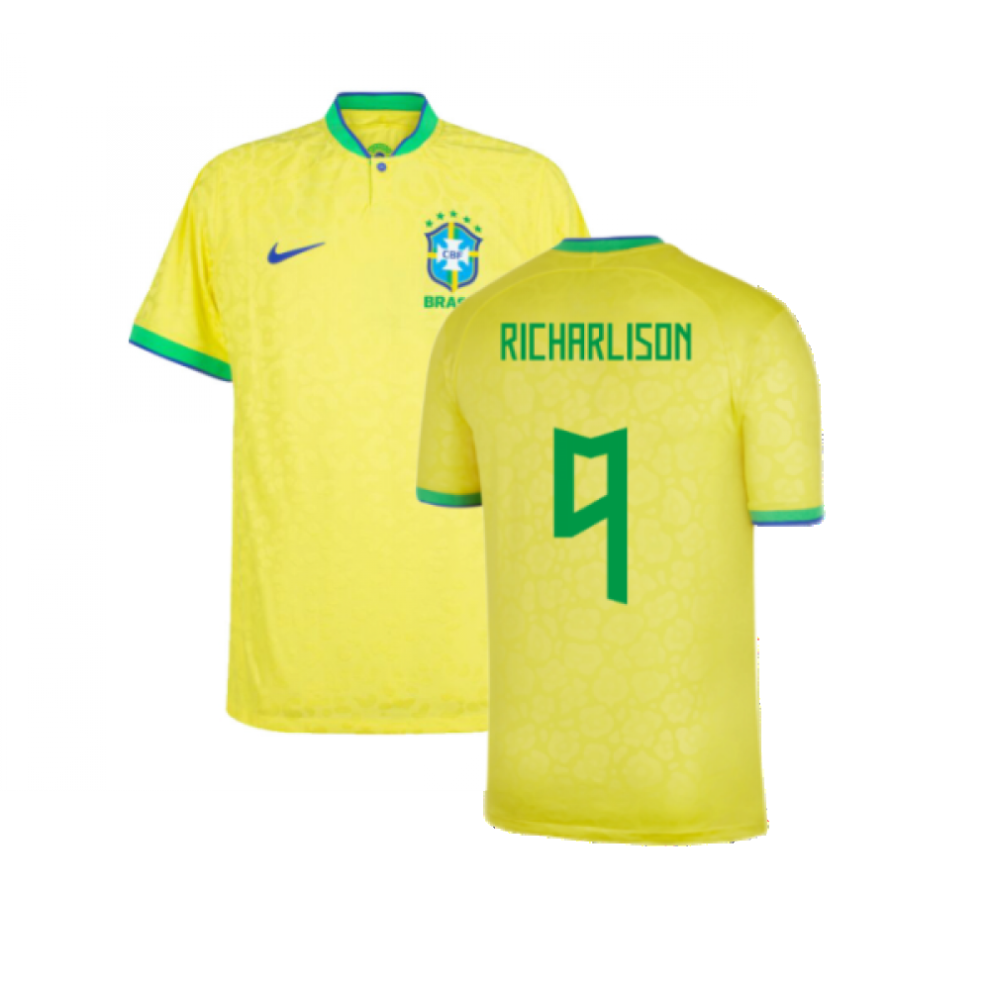 (XXL) 2022-2023 Brazil Home Vapor Shirt (Richarlison 9)