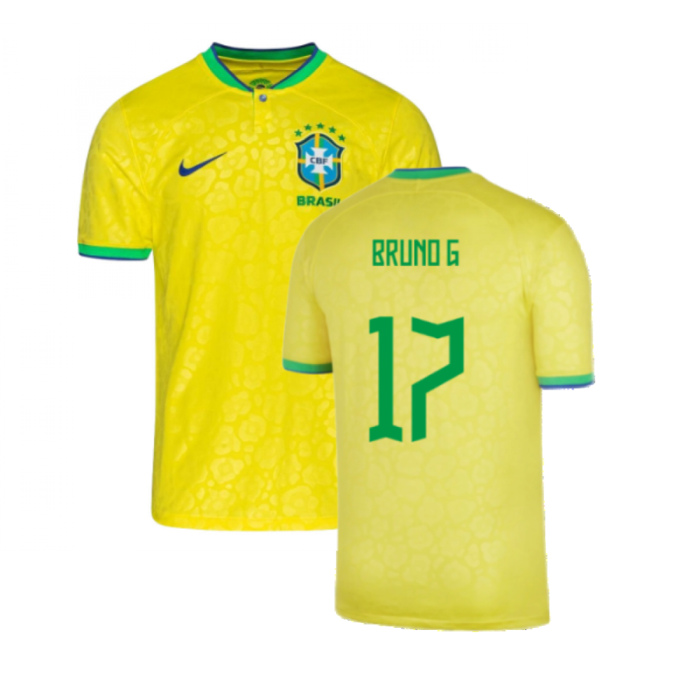 (XSB) 2022-2023 Brazil Little Boys Home Shirt (Bruno G 17)