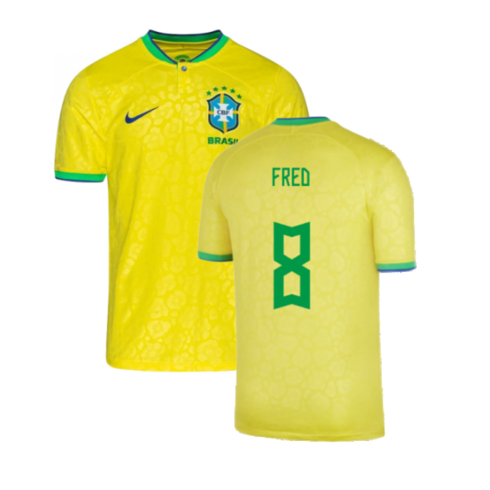 (SB) 2022-2023 Brazil Little Boys Home Shirt (Fred 8)