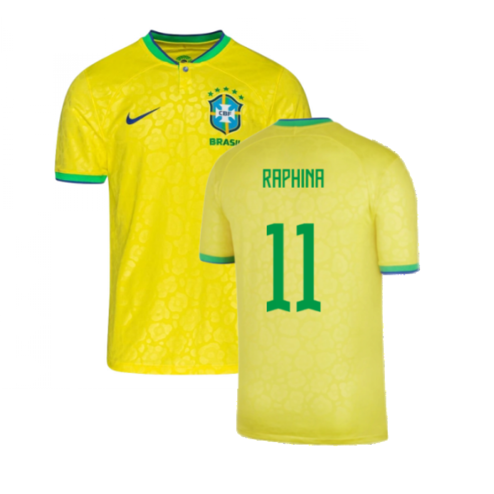 Nike (Sb) 2022-2023 Brazil Little Boys Home Shirt (Raphina 11)