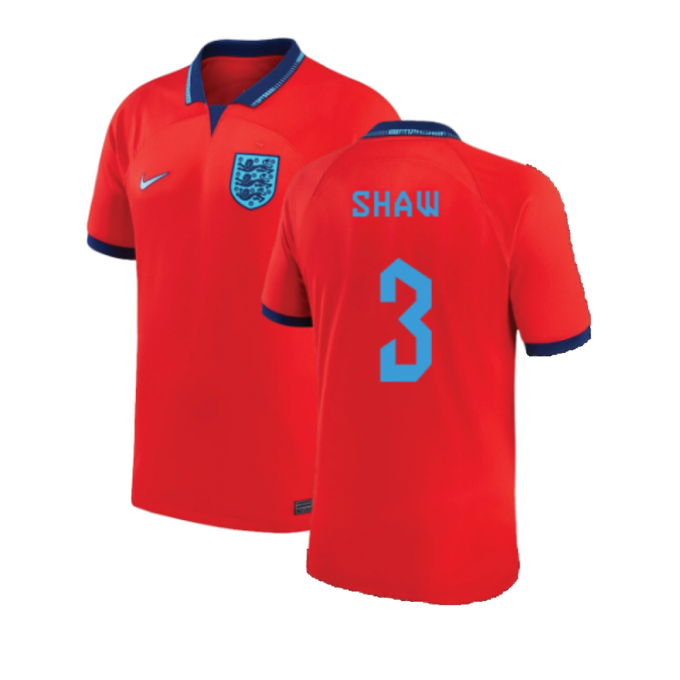 (L) 2022-2023 England Away Shirt (Shaw 3)