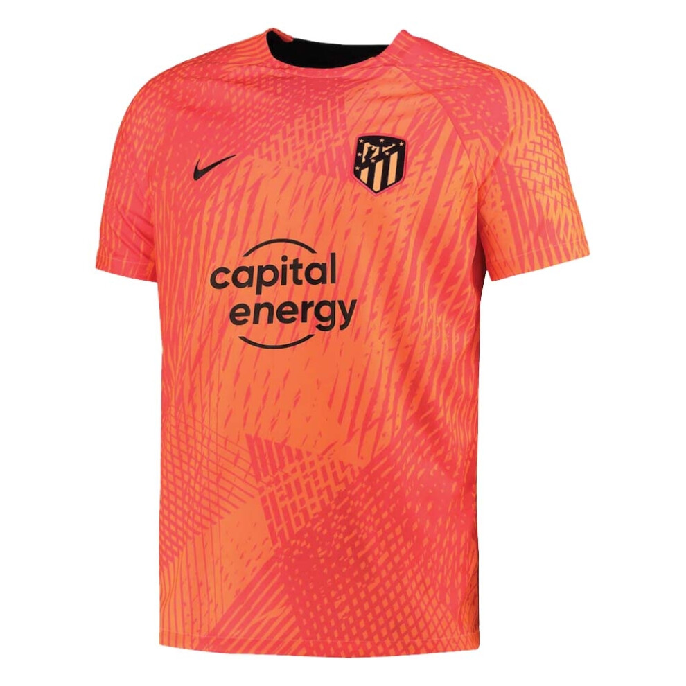 (XL) 2022-2023 Atletico Madrid Pre-Match Training Shirt (Laser Crimson)