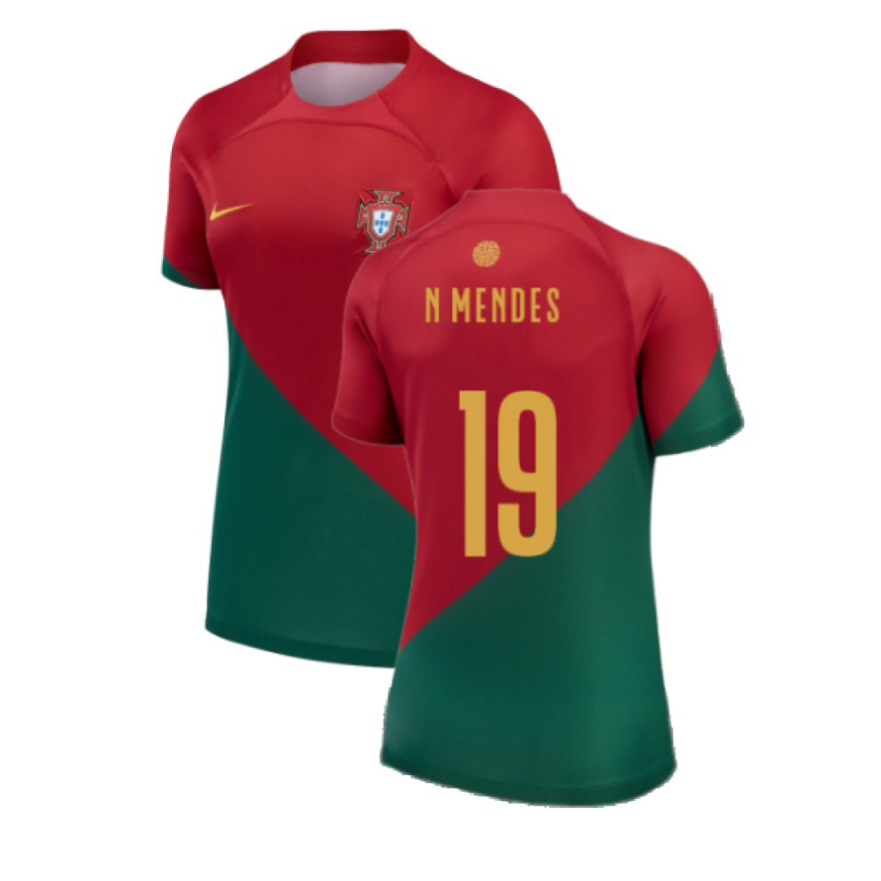 Nike (Xl) 2022-2023 Portugal Home Shirt (Ladies) (N Mendes 19)