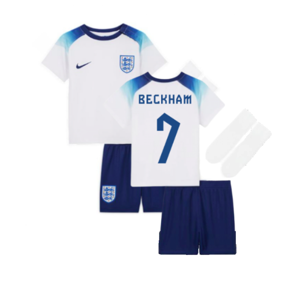 (24-36 Months) 2022-2023 England Home Little Boys Mini Kit (Beckham 7)