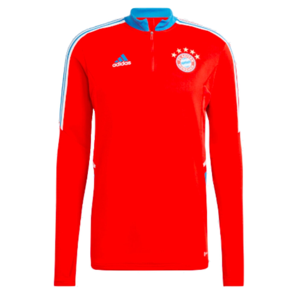 (L) 2022-2023 Bayern Munich Convido Half Zip Training Top (Red)