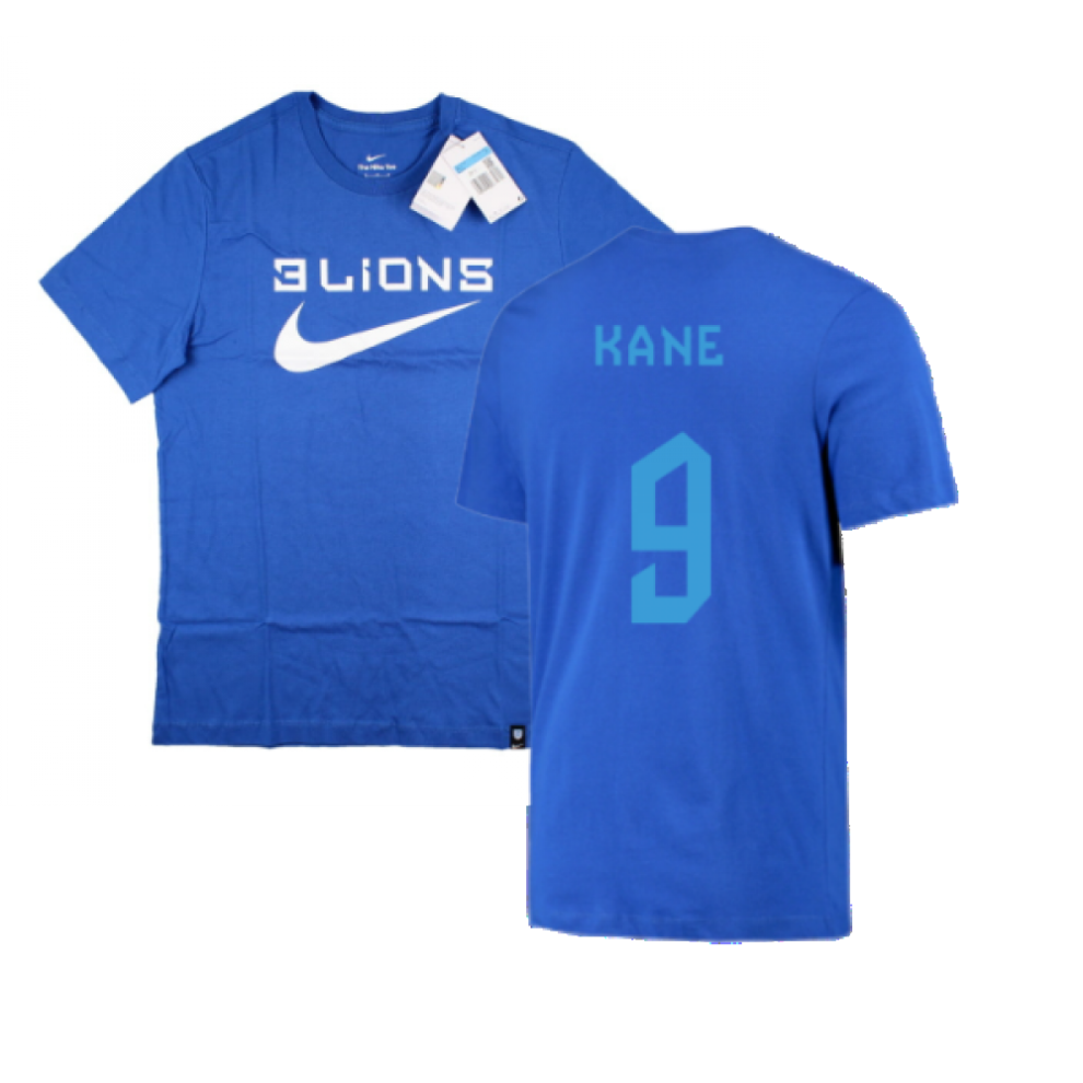 (S) 2022-2023 England Three Lions Tee (Blue) (Kane 9)