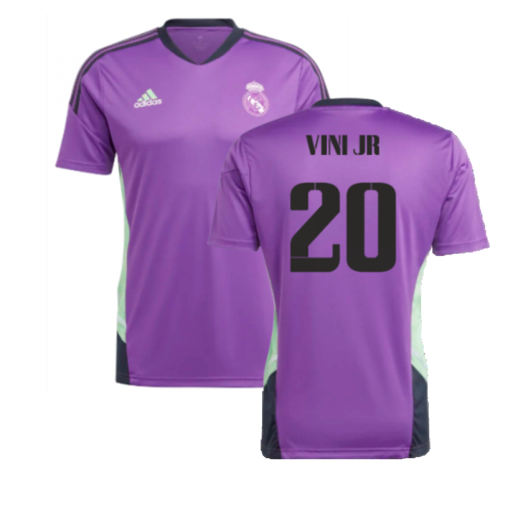 (L) 2022-2023 Real Madrid Condivo Training Jersey (Purple) (VINI JR 20)