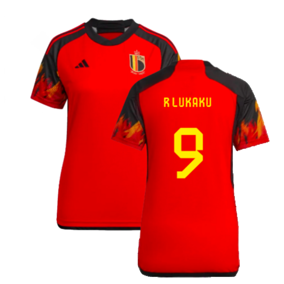 (XL) 2022-2023 Belgium Home Shirt (Ladies) (R Lukaku 9)