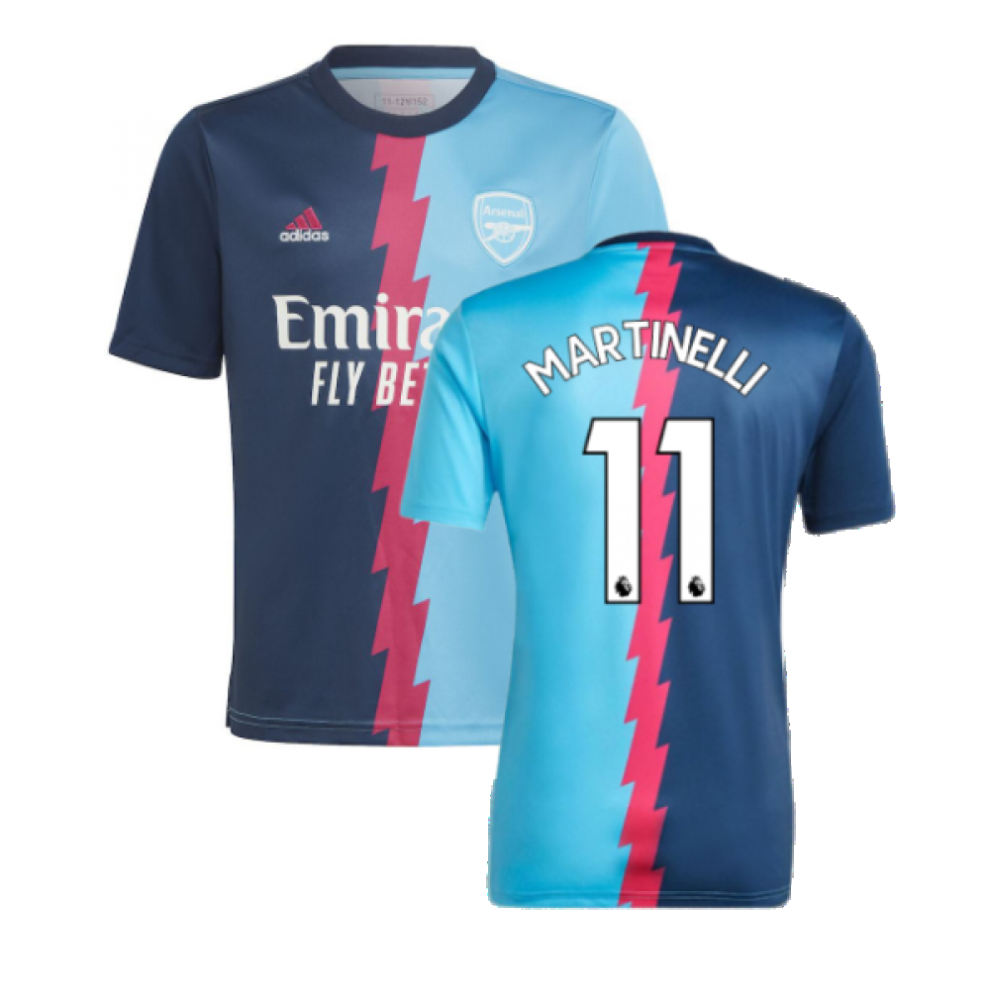 (L) 2022-2023 Arsenal Pre-Match Jersey (Blue) (MARTINELLI 11)