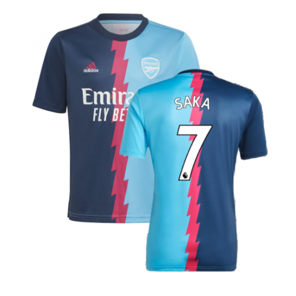 (M) 2022-2023 Arsenal Pre-Match Jersey (Blue) (SAKA 7)