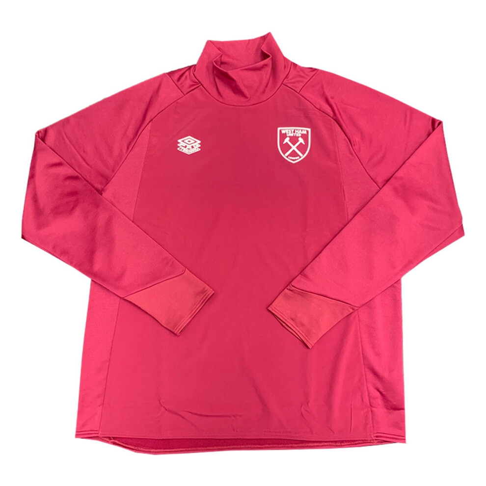 (XXL) 2022-2023 West Ham Drill Top (U) - Red Plum