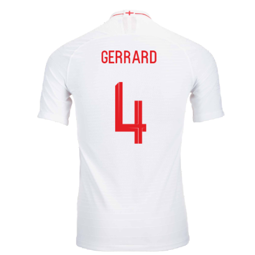 Nike (S) 2018-2019 England Authentic Home Shirt (Gerrard 4) 1