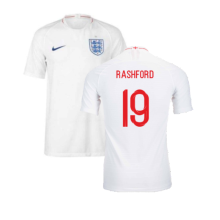 (S) 2018-2019 England Authentic Home Shirt (Rashford 19)
