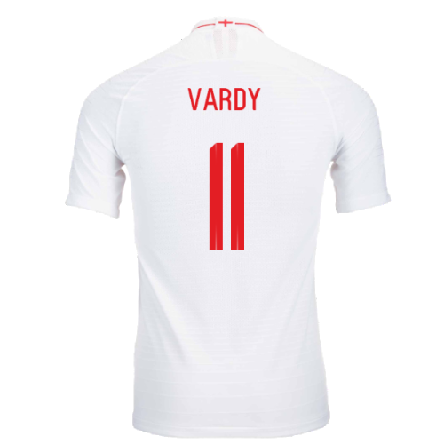 Nike (S) 2018-2019 England Authentic Home Shirt (Vardy 11) 1