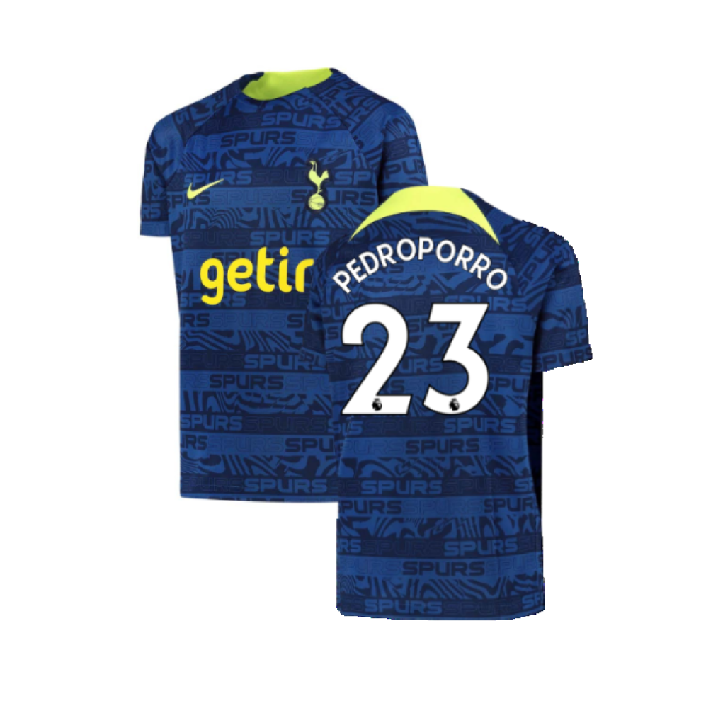 (S) 2022-2023 Tottenham Pre-Match Training Shirt (Indigo) (Pedro Porro 23)