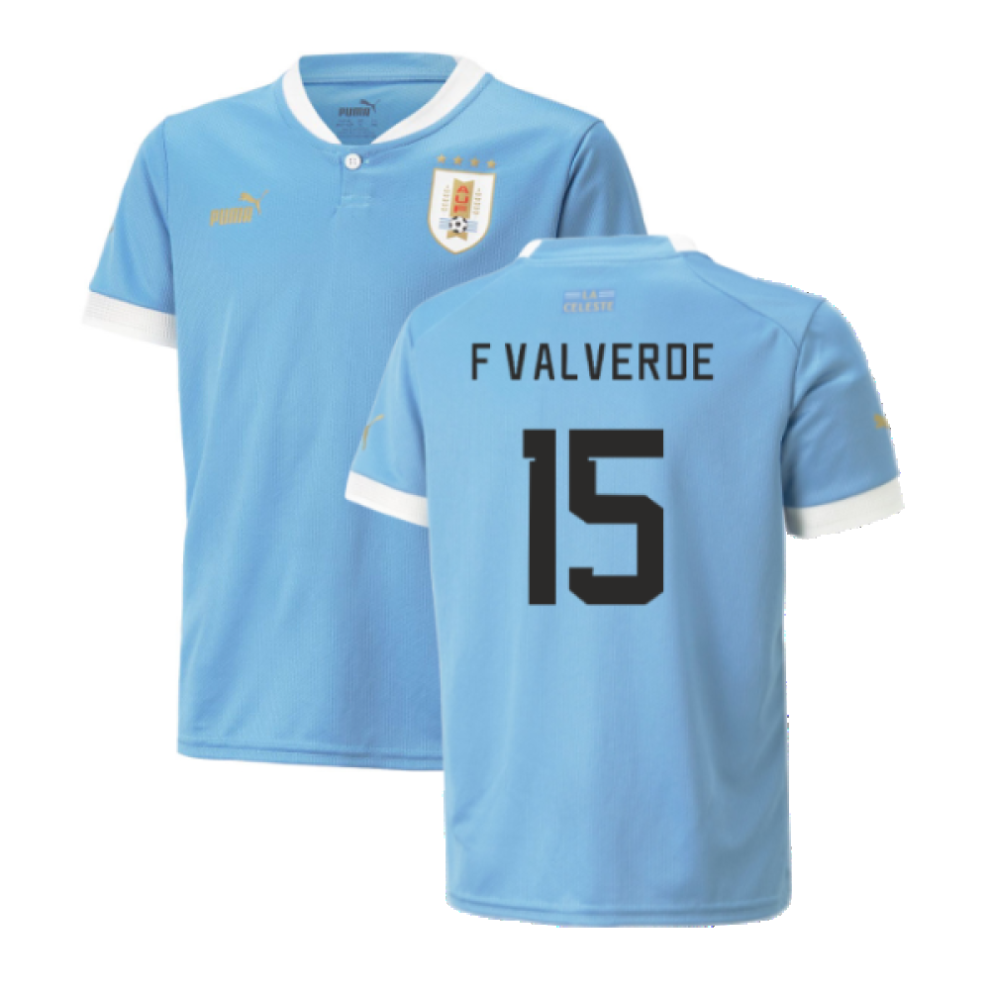 (L) 2022-2023 Uruguay Home Shirt (F Valverde 15)