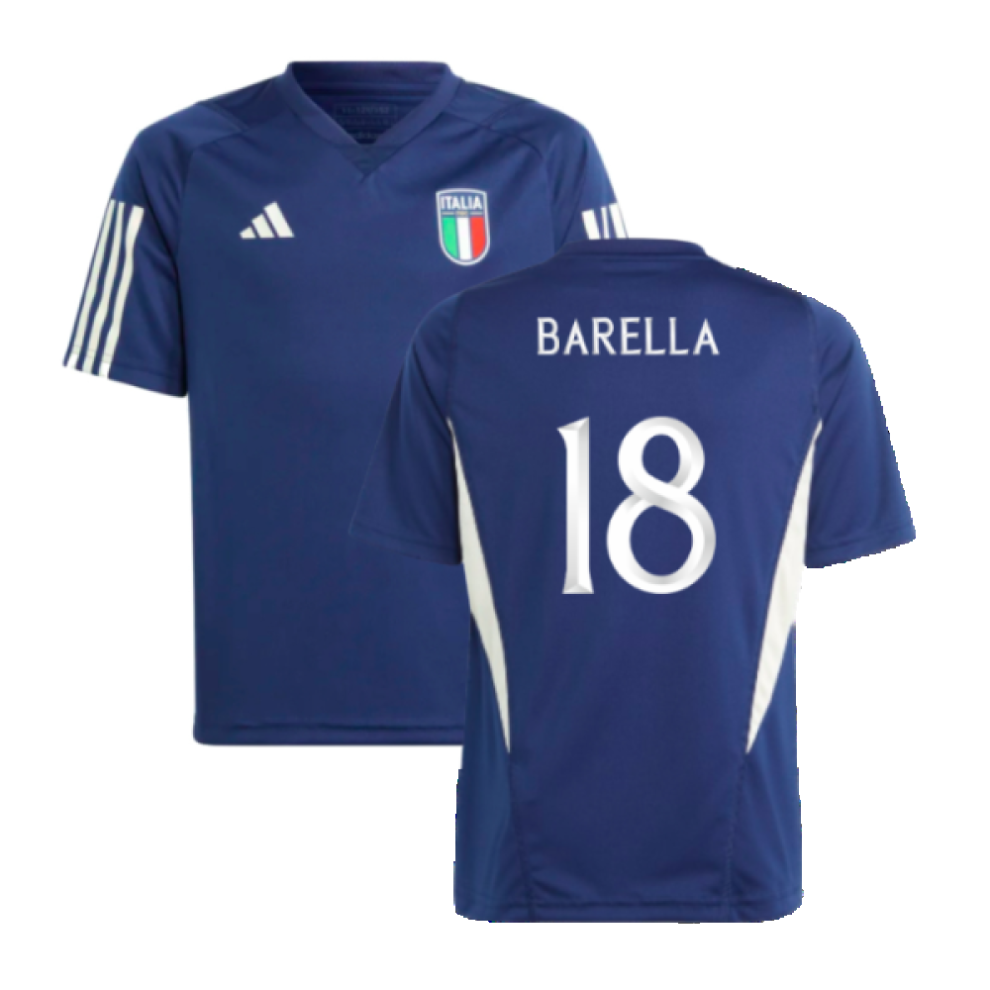 (MB) 2023-2024 Italy Training Jersey (Dark Blue) - Kids (BARELLA 18)