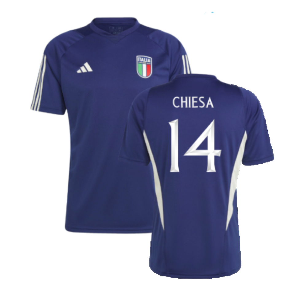 (L) 2023-2024 Italy Training Jersey (Dark Blue) (CHIESA 14)