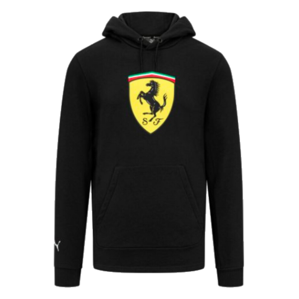 (3XL) 2023 Ferrari Fanwear Big Shield Hoodie (Black)