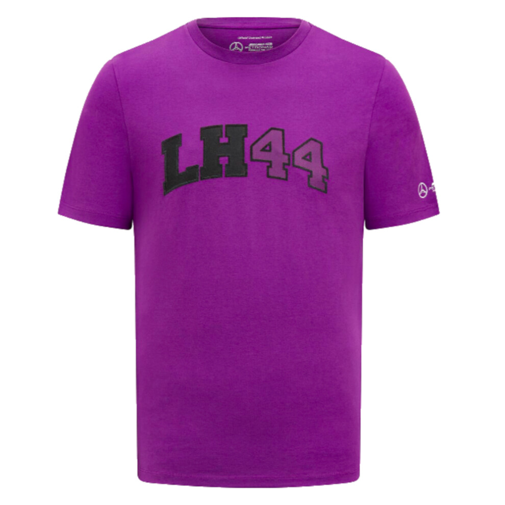 (S) 2023 Mercedes AMG Petronas Lewis Hamilton Logo Tee (Purple)