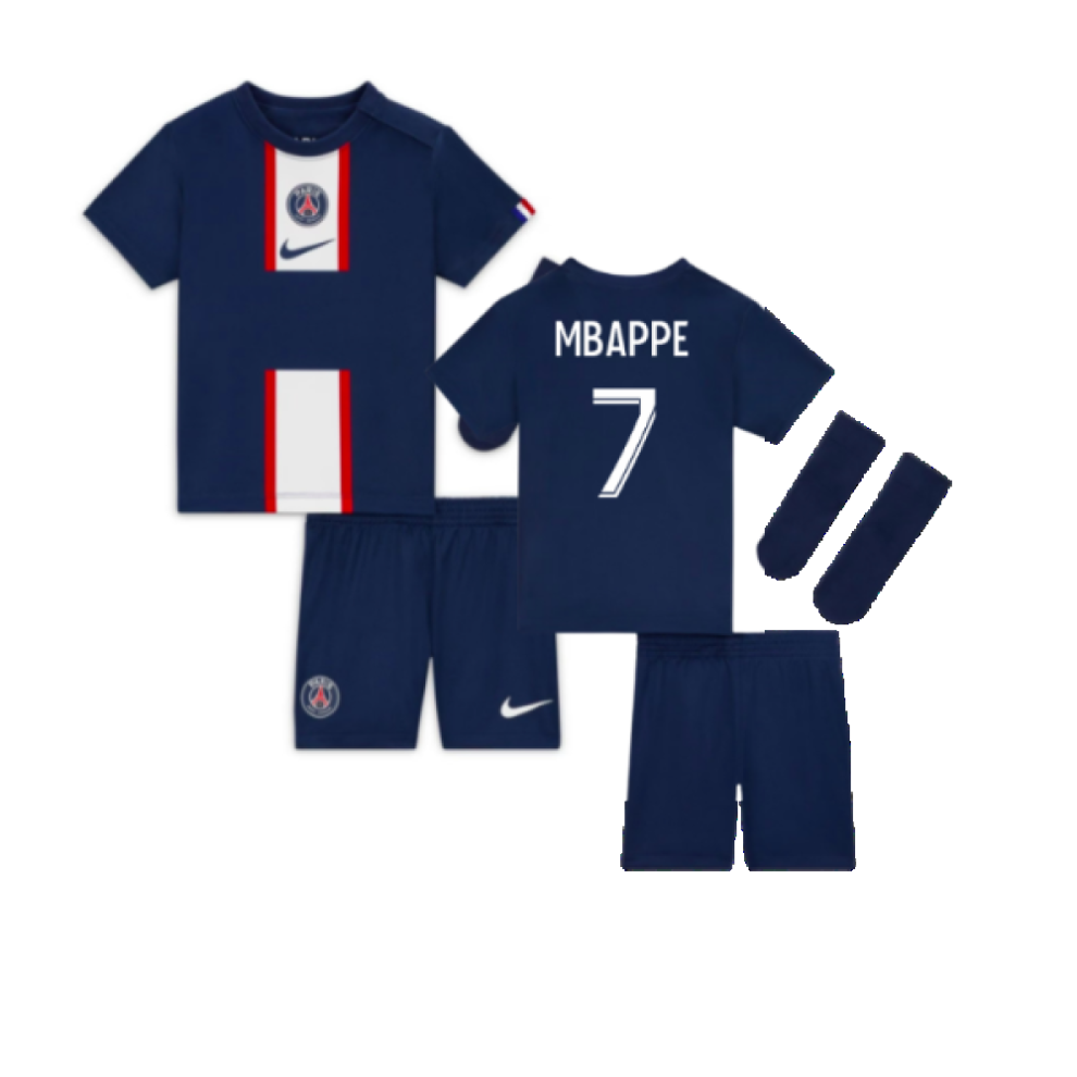 Nike (Sb) 2022-2023 Psg Little Boys Home Kit (Mbappe 7)