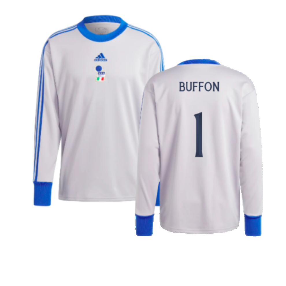 (XL) 2023-2024 Italy Goalkeeper Icon Jersey (Grey) (Buffon 1)