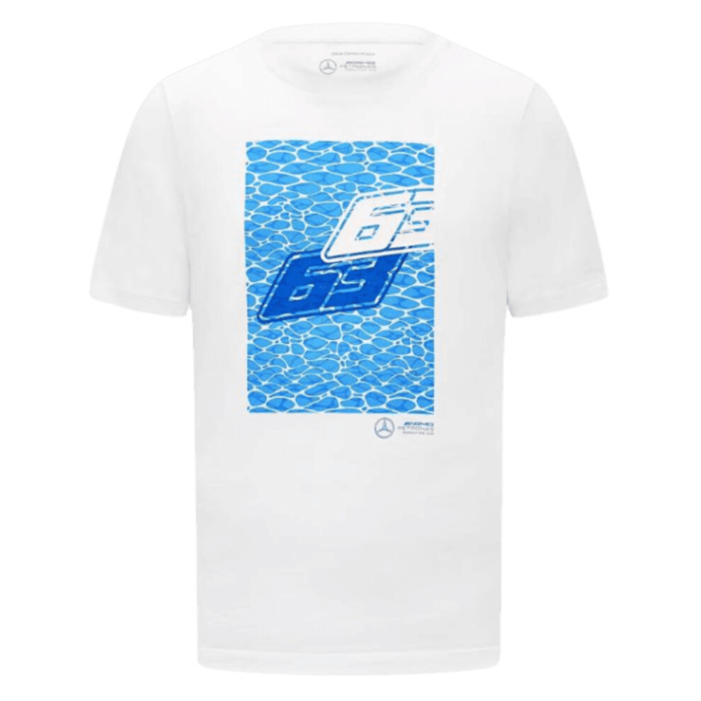 (L) 2023 Mercedes-AMG George Russell \'No Diving\' Tee (White)