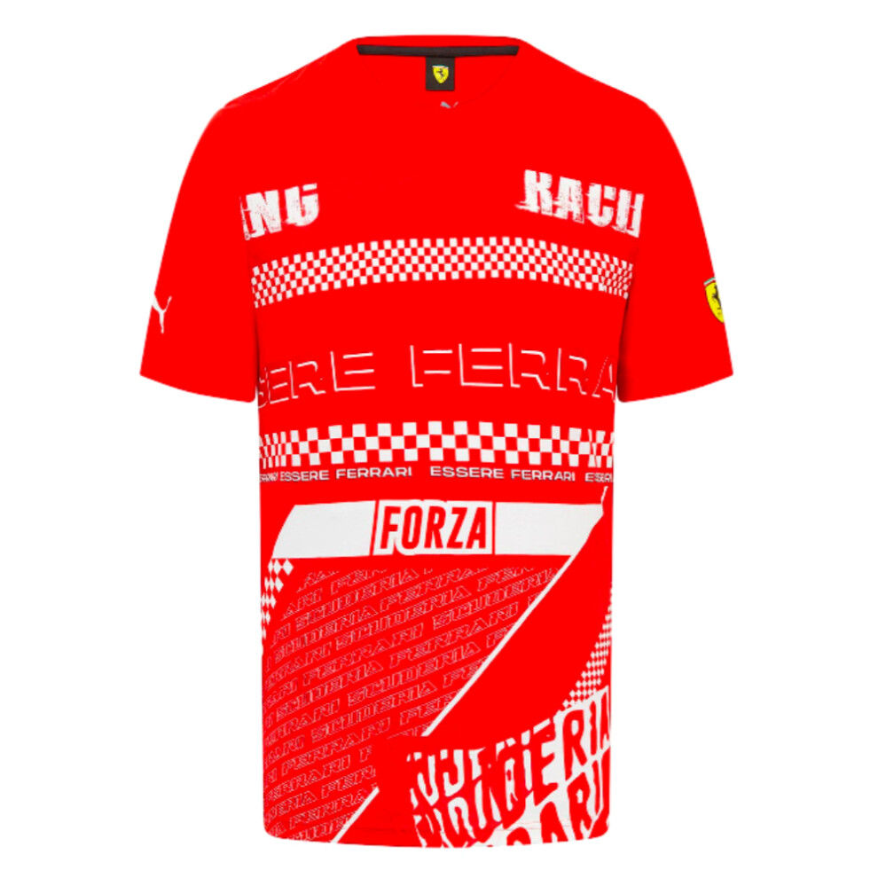 (M) 2023 Ferrari Fanwear Graphic Tee (Red)