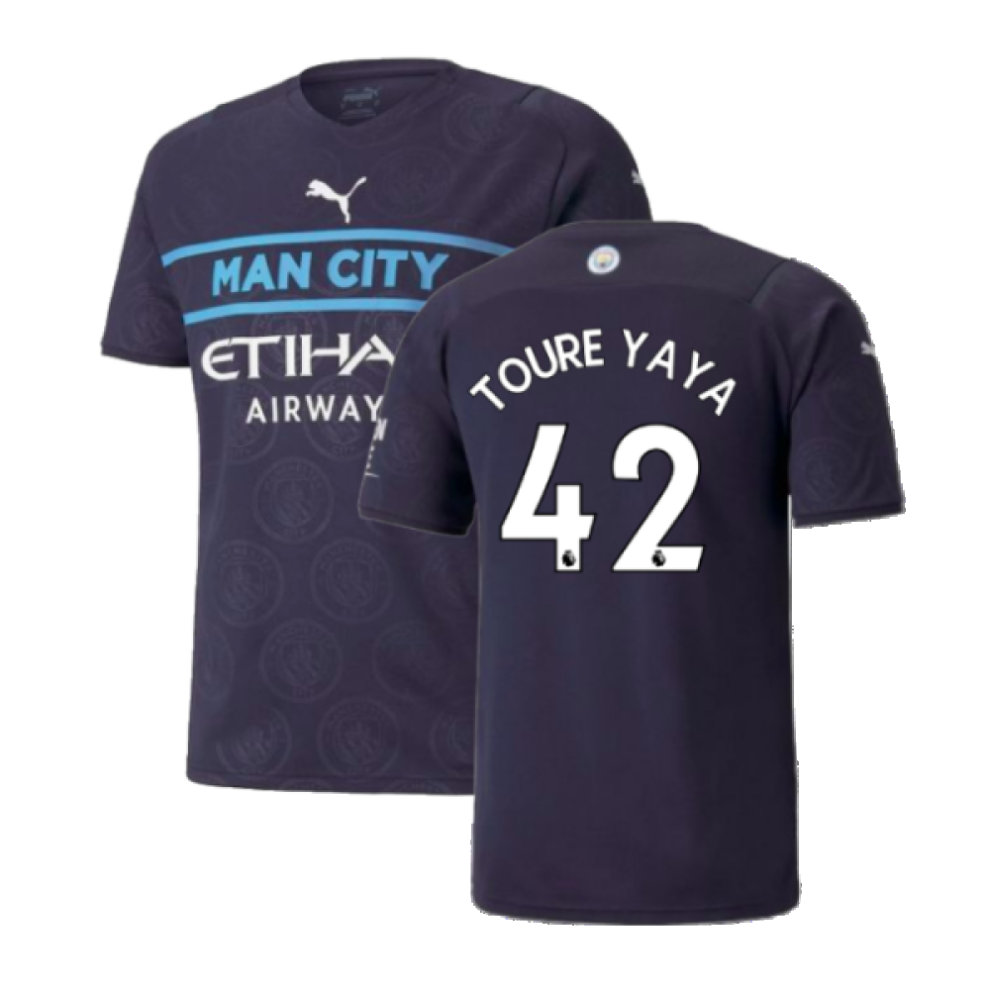 (XL) 2021-2022 Man City Third Player Issue Shirt (TOURE YAYA 42)