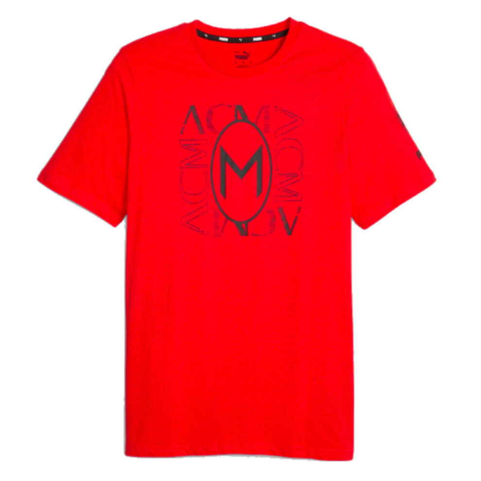 (3XL) 2023-2024 AC Milan FtblCore Graphic Tee (Red)