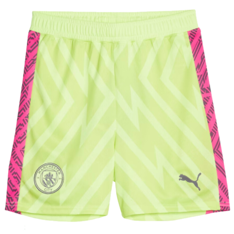 (SB) 2023-2024 Man City Goalkeeper Shorts (Yellow) - Kids