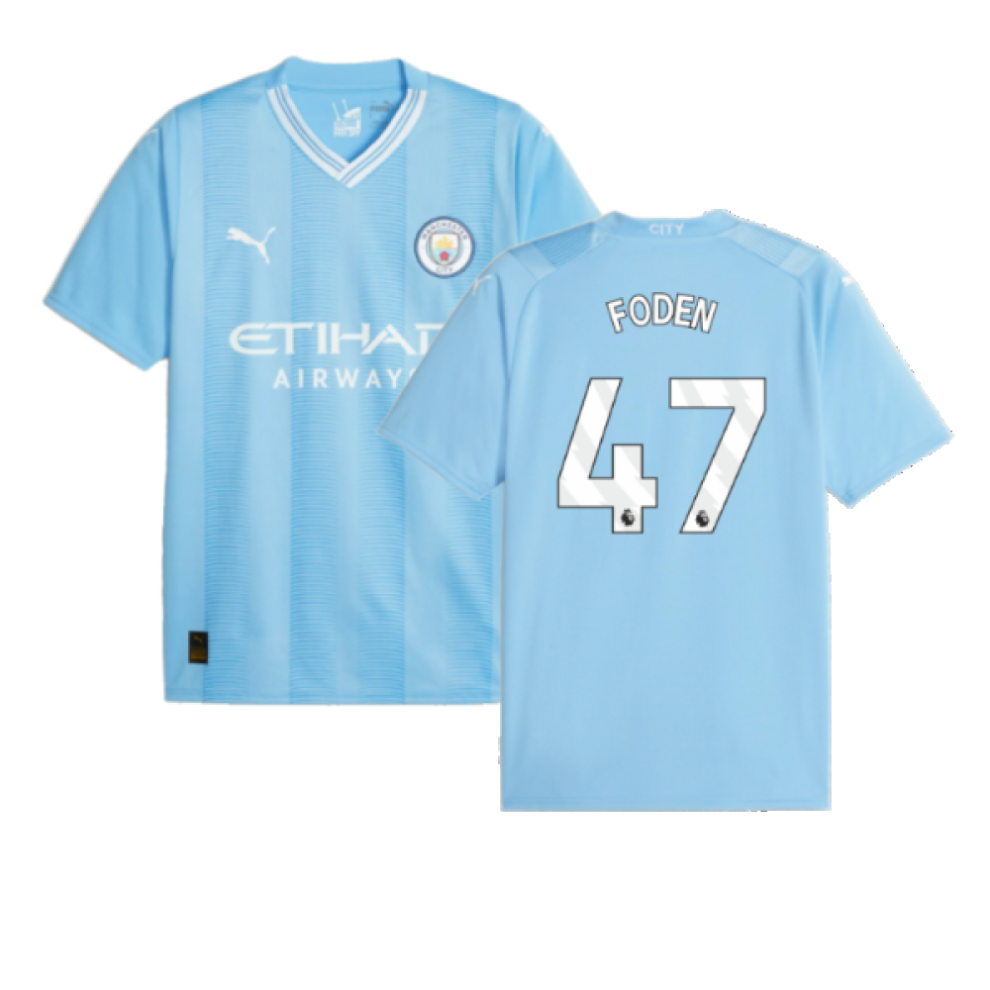 (M) 2023-2024 Man City Home Shirt (FODEN 47)