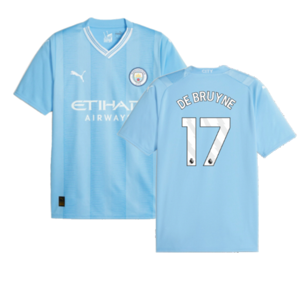 Puma (L) 2023-2024 Man City Home Shirt (De Bruyne 17)