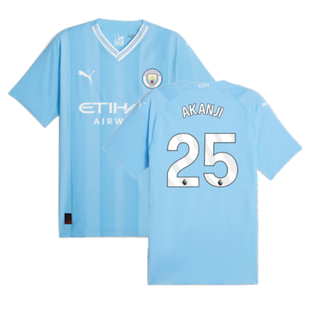 (XXL) 2023-2024 Man City Authentic Home Shirt (AKANJI 25)