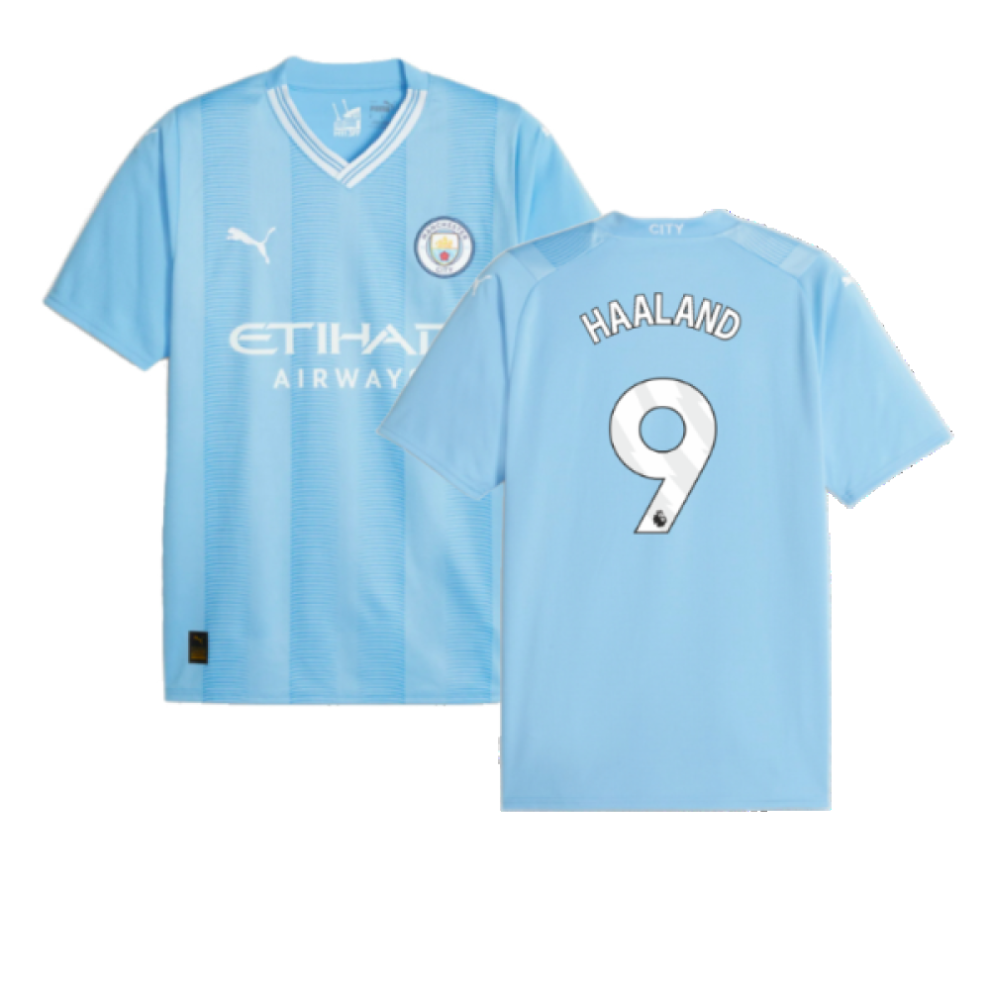 (XL) 2023-2024 Man City Home Shirt (HAALAND 9)