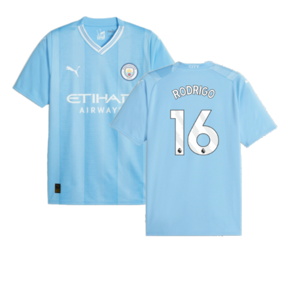 (XL) 2023-2024 Man City Home Shirt (RODRIGO 16)