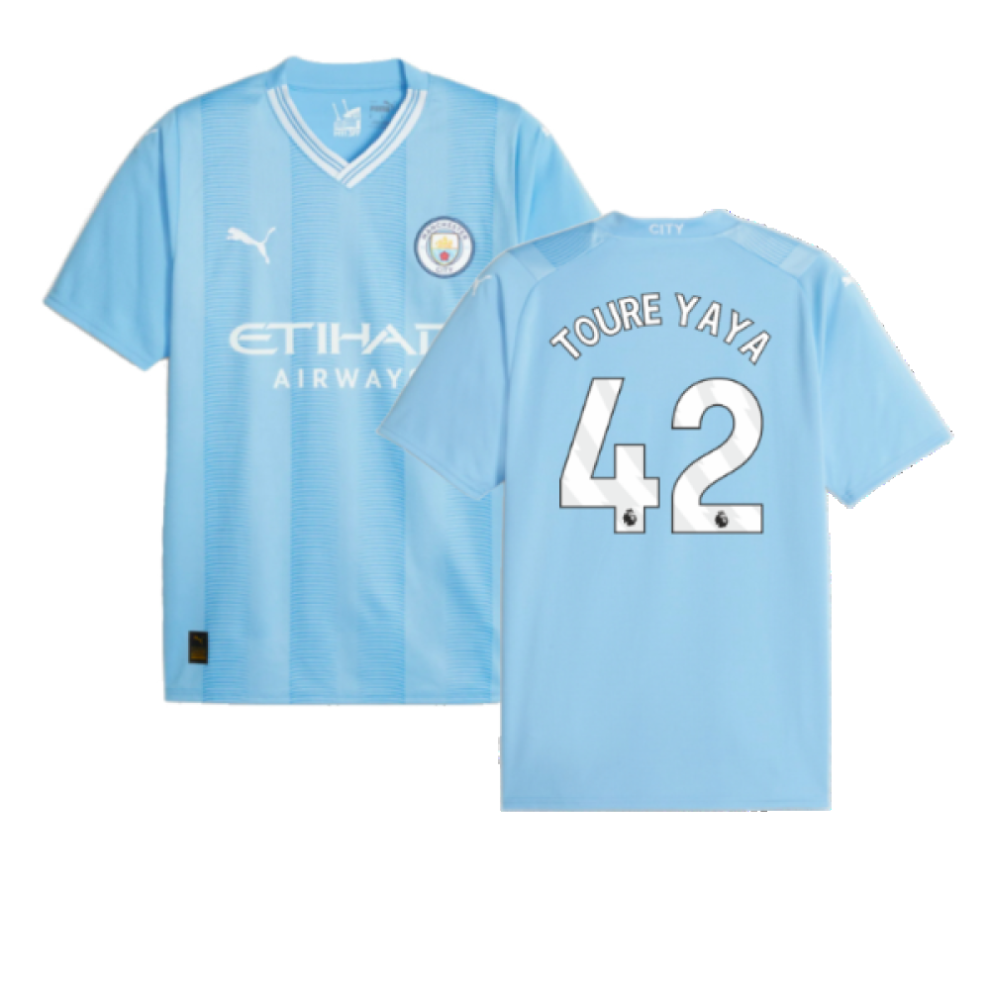 Puma (L) 2023-2024 Man City Home Shirt (Toure Yaya 42)