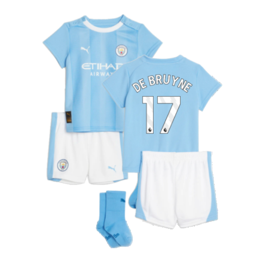 Puma (12-18 Months) 2023-2024 Man City Home Baby Kit (De Bruyne 17)