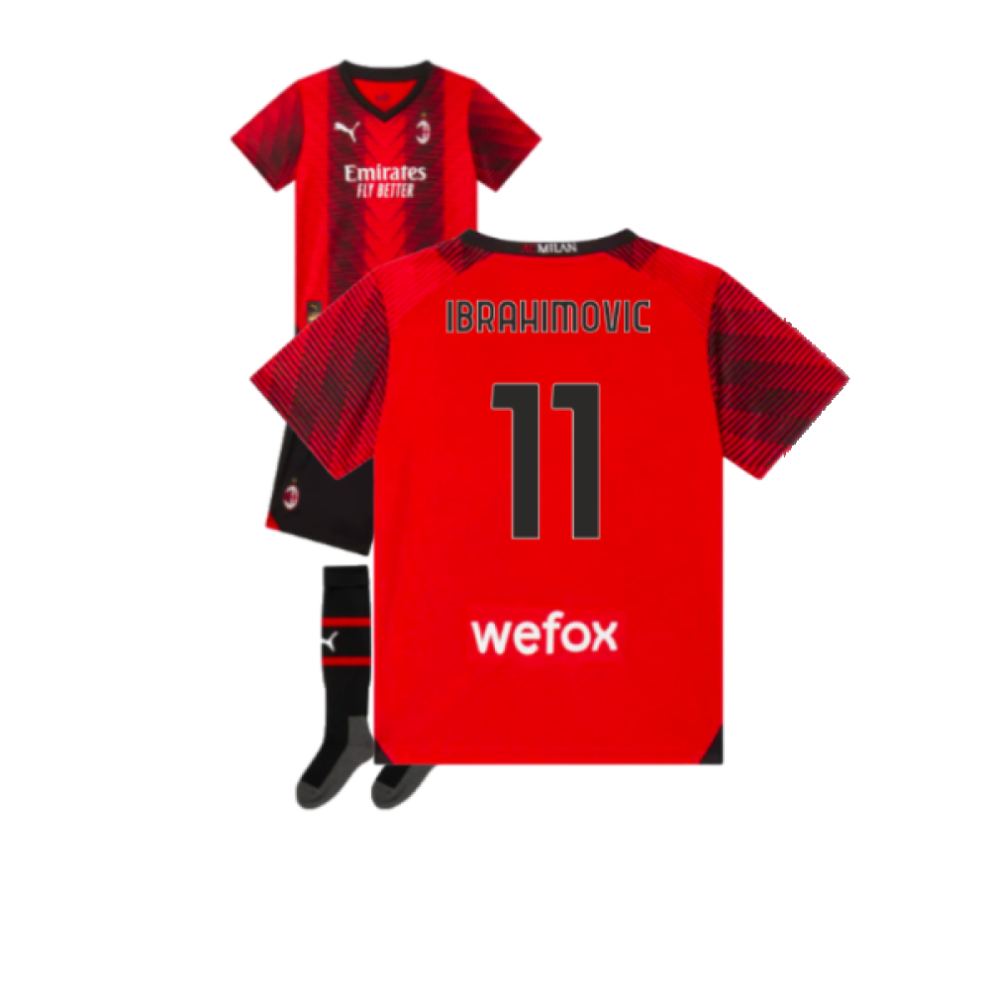 Puma (3-4 Years) 2023-2024 Ac Milan Home Mini Kit (Ibrahimovic 11)