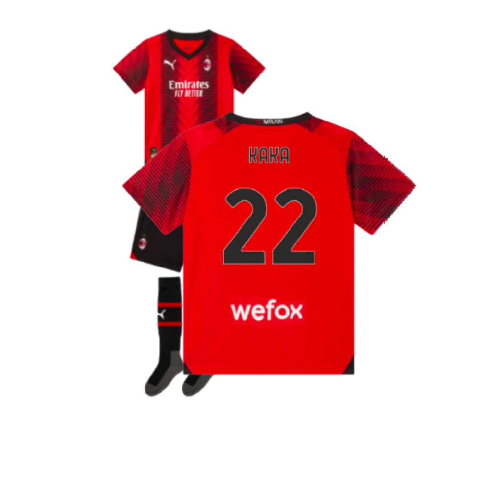 (1-2 Years) 2023-2024 AC Milan Home Mini Kit (Kaka 22)