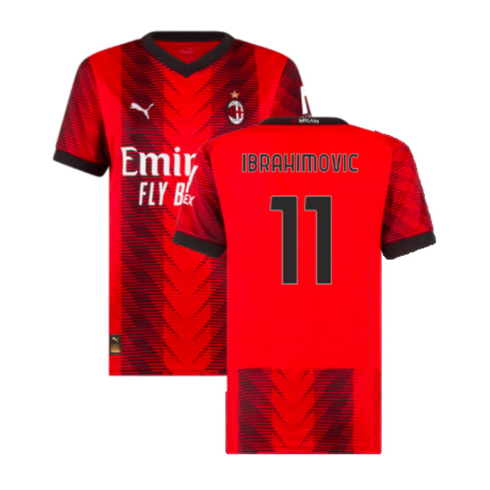 Puma (M) 2023-2024 Ac Milan Home Shirt (Ladies) (Ibrahimovic 11)