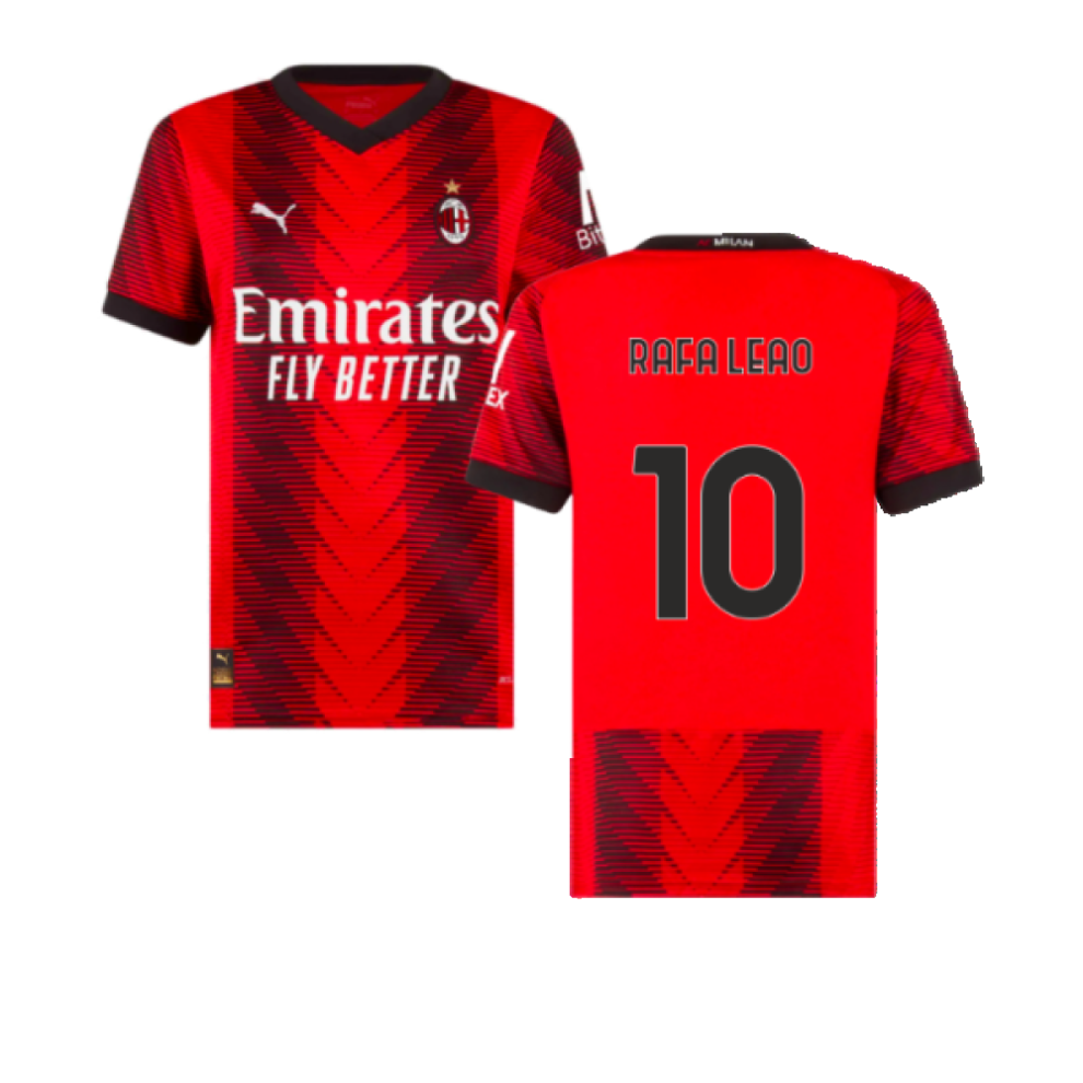 Puma (M) 2023-2024 Ac Milan Home Shirt (Ladies) (Rafa Leao 10)