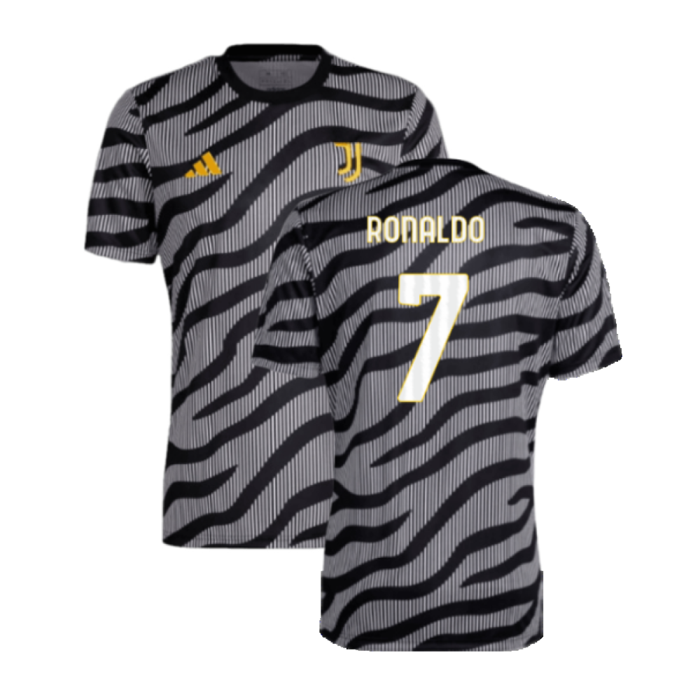 Adidas (Xxl) 2023-2024 Juventus Pre-Match Shirt (Black) (Ronaldo 7) Black