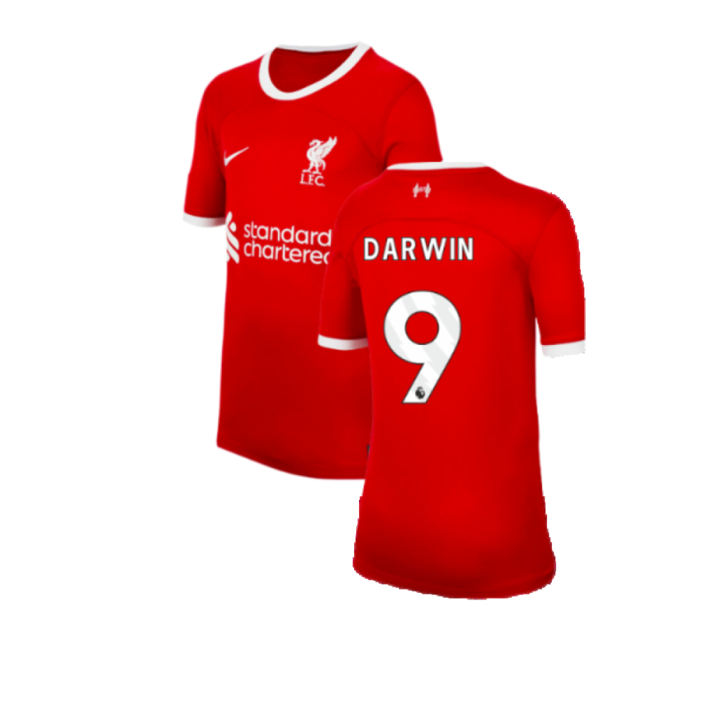 Nike (Xsb) 2023-2024 Liverpool Home Shirt (Kids) (Darwin 9)