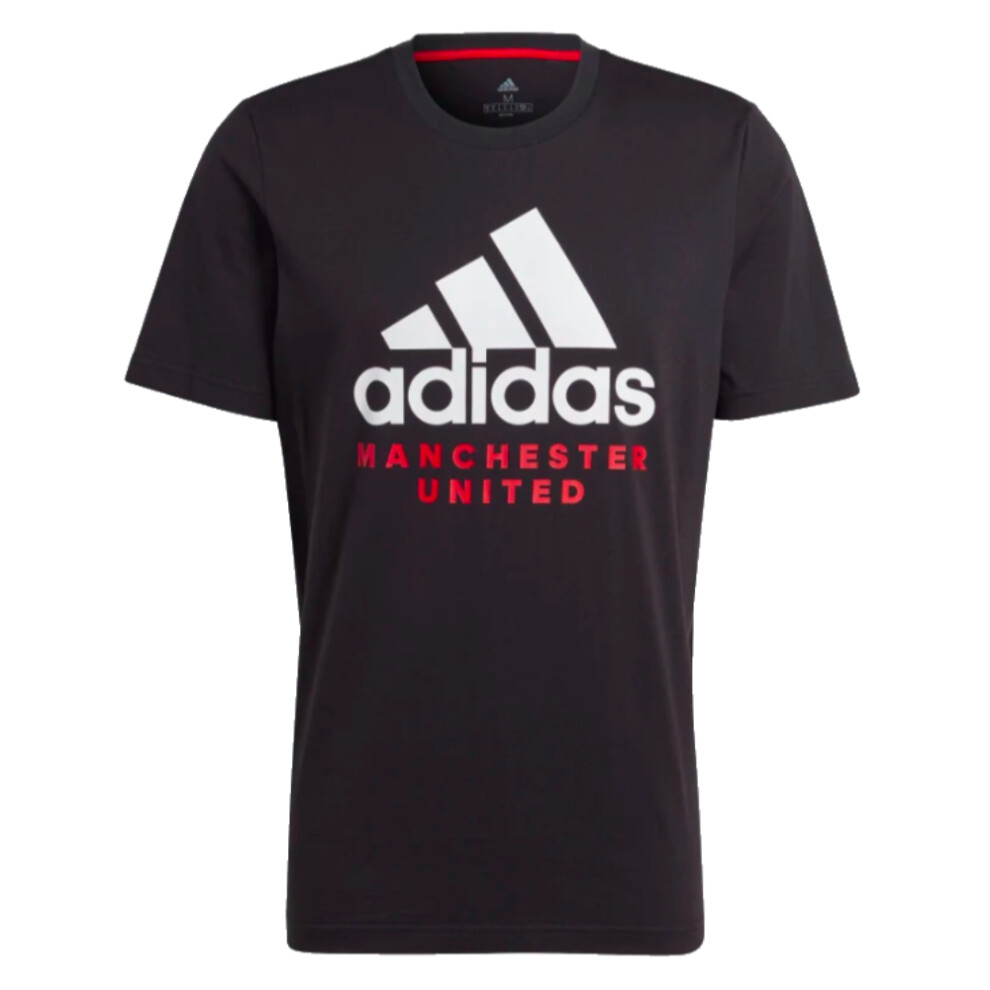 (XXL) 2023-2024 Man Utd DNA Graphic Tee (Black)