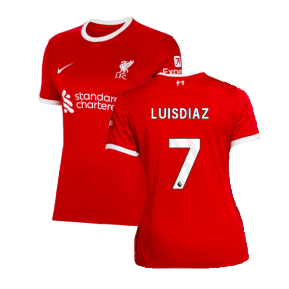 Nike (Xl) 2023-2024 Liverpool Home Shirt (Ladies) (Luis Diaz 7)